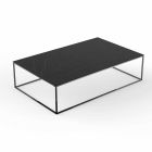 Tavolino Salotto in Alluminio e Piano Effetto Marmo, 3 Colori - Suave by Vondom Viadurini