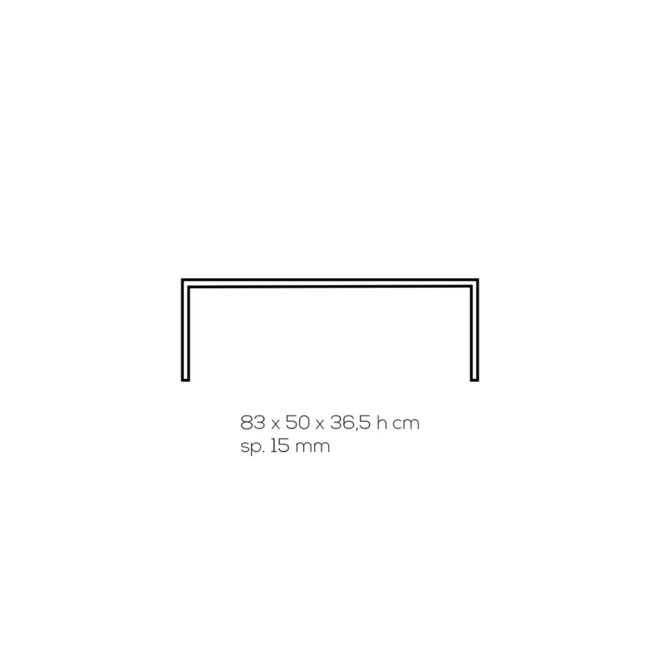 Tavolino Salotto in Cristallo Acrilico Trasparente Piegato a Mano - Crosto Viadurini