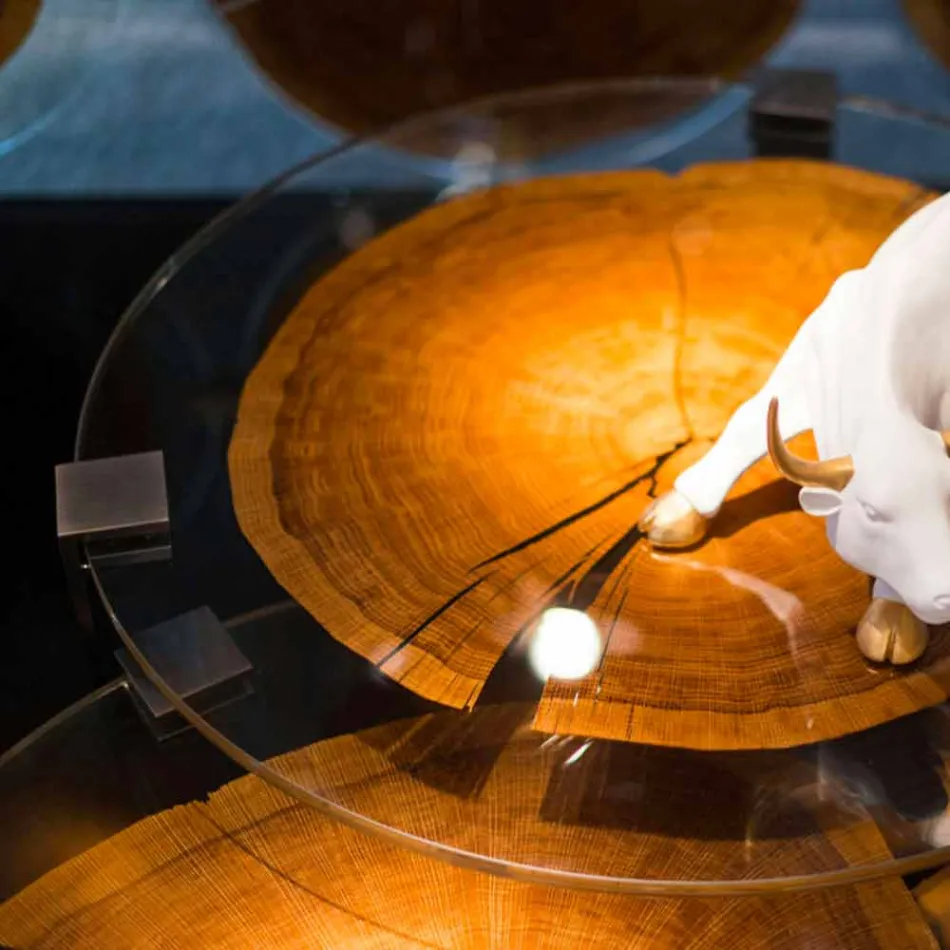 Tavolino Salotto in Legno e Acciaio con Gambe in Metallo Made in Italy - Damasco Viadurini