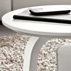 Tavolino Salotto in MDF laccato con Struttura in Legno Massello Made in Italy - Tobiko Viadurini