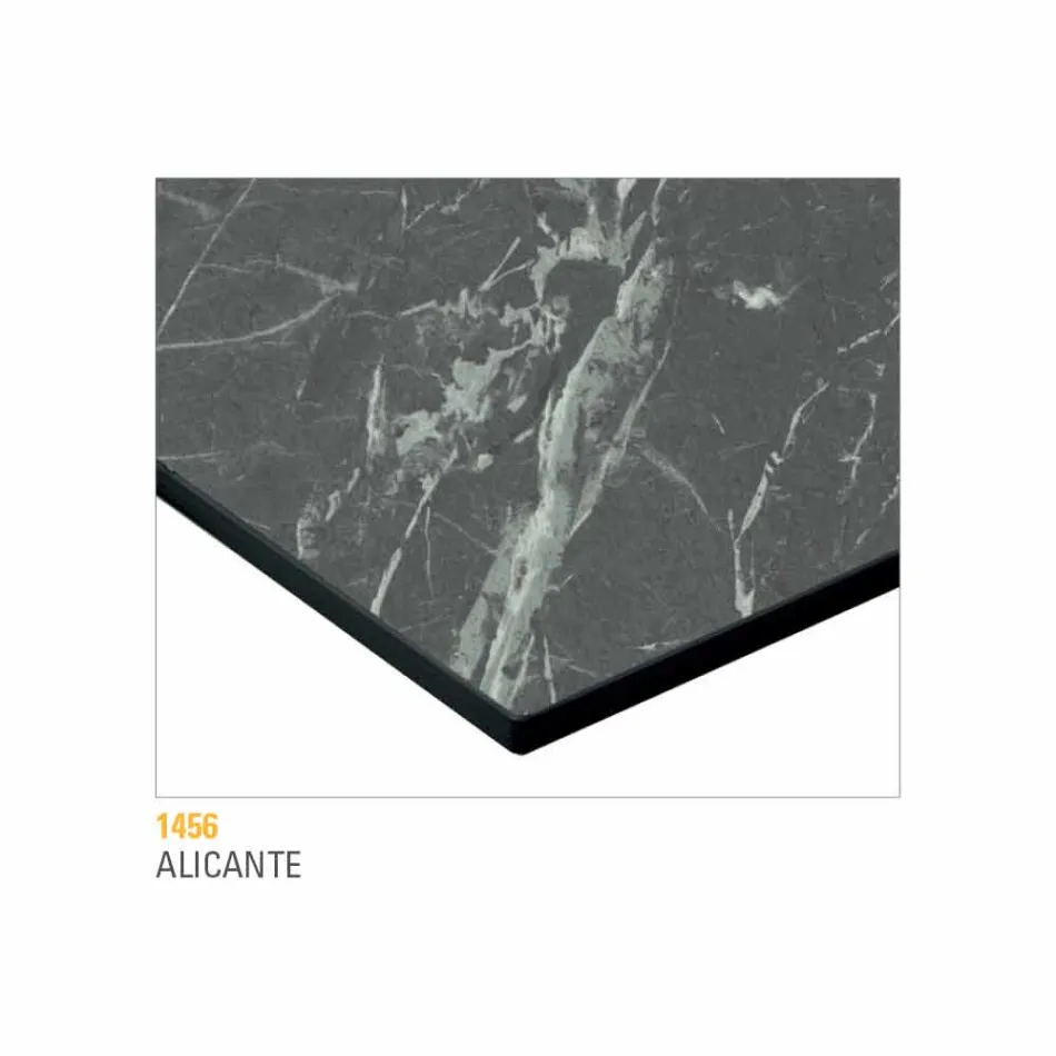 Tavolino Salotto in Metallo Verniciato con Piano in Hpl Made in Italy - Numbo Viadurini