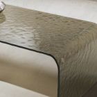 Tavolino Salotto in Vetro Effetto Martellato Made in Italy - Quasimodo Viadurini