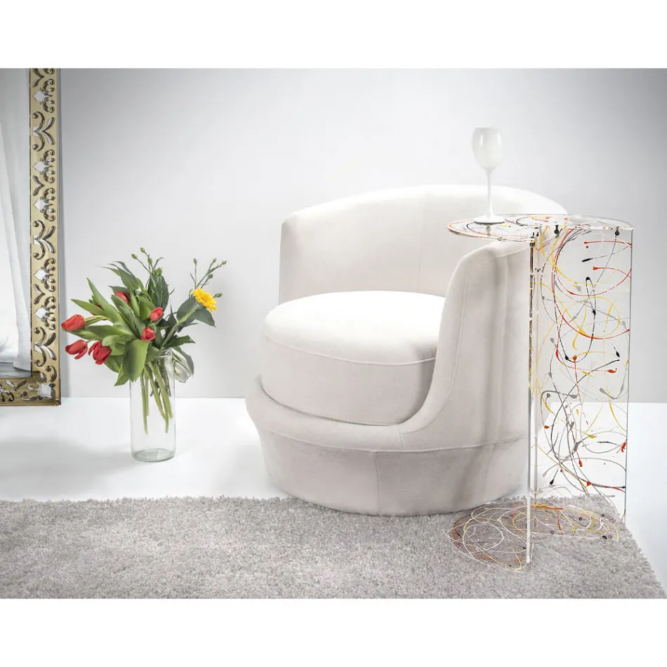 Tavolino Salotto Plexiglass Trasparente o Colorato Made in Italy - Tabli Viadurini