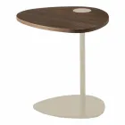 Tavolino Soggiorno in Metallo e Piano in Legno, Design di Lusso - Yassine Viadurini