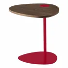 Tavolino Soggiorno in Metallo e Piano in Legno, Design di Lusso - Yassine Viadurini