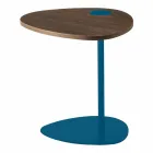 Tavolino Soggiorno in Metallo e Piano in Legno, Design di Lusso - Yassine Viadurini