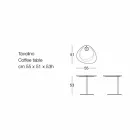 Tavolino Soggiorno in Metallo e Piano in Legno, Design di Lusso - Yassine Viadurini