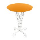 Tavolino tondo arancione moderno diametro 36 cm Janis,made in Italy Viadurini