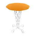 Tavolino tondo arancione moderno diametro 36 cm Janis,made in Italy