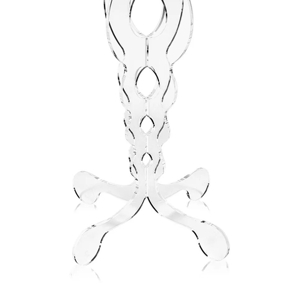 Tavolino Tondo da Caffè in Plexiglass Trasparente 2 Dimensioni - Fosforo Viadurini