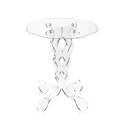 Tavolino Tondo da Caffè in Plexiglass Trasparente 2 Dimensioni - Fosforo Viadurini