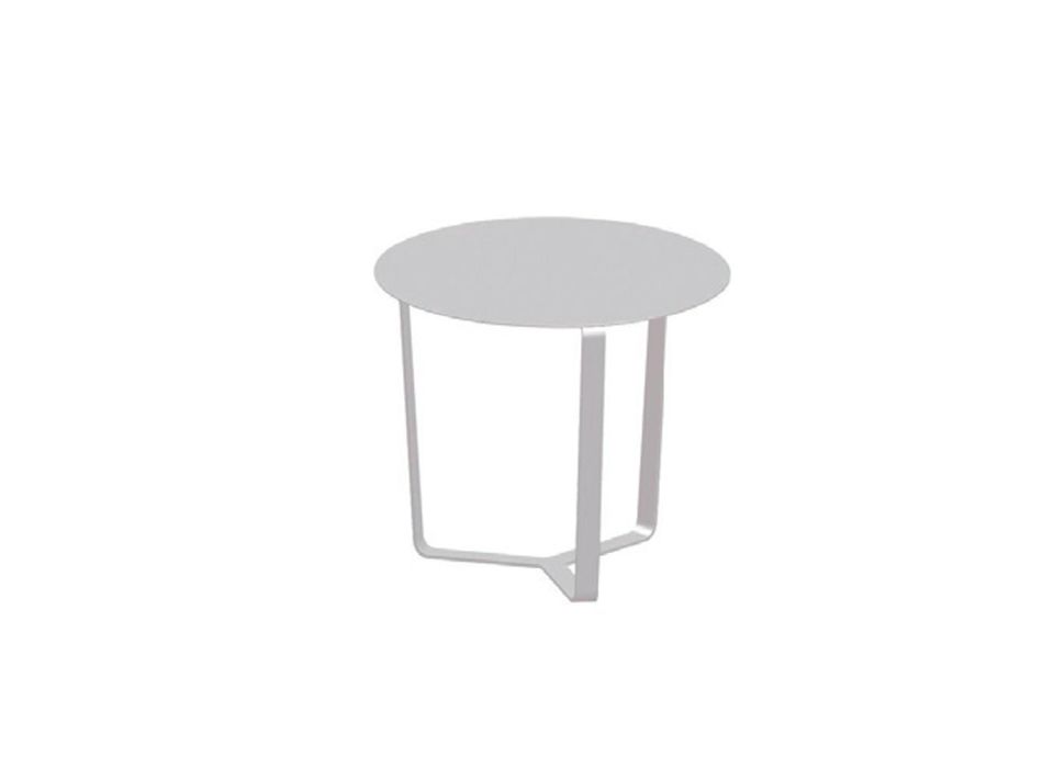 Tavolino Tondo da Esterno in Alluminio Verniciato a Polveri Espossidiche - Mitch Viadurini