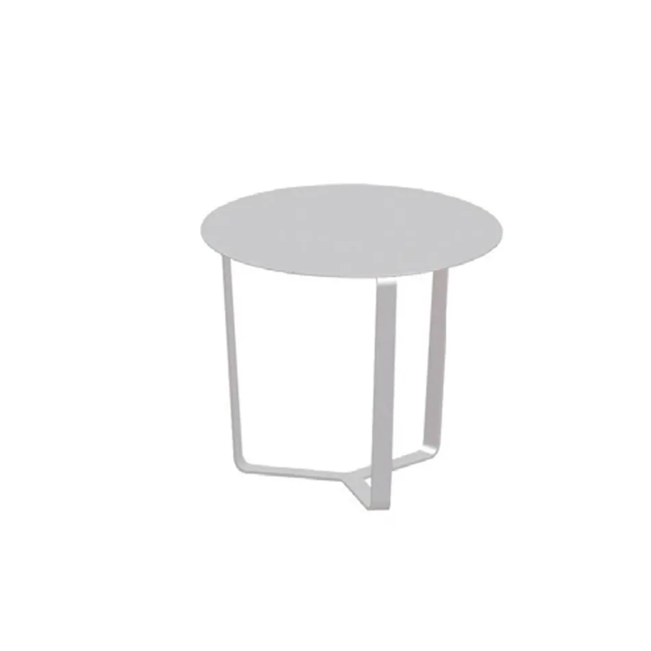 Tavolino Tondo da Esterno in Alluminio Verniciato a Polveri Espossidiche - Mitch Viadurini