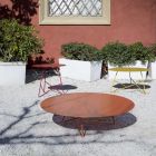 Tavolino Tondo da Giardino in Metallo di Vari Colori e 3 Dimensioni - Magali Viadurini