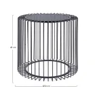 Tavolino Tondo da Salotto in Acciaio Verniciato e Vetro Temperato - Apuleio Viadurini