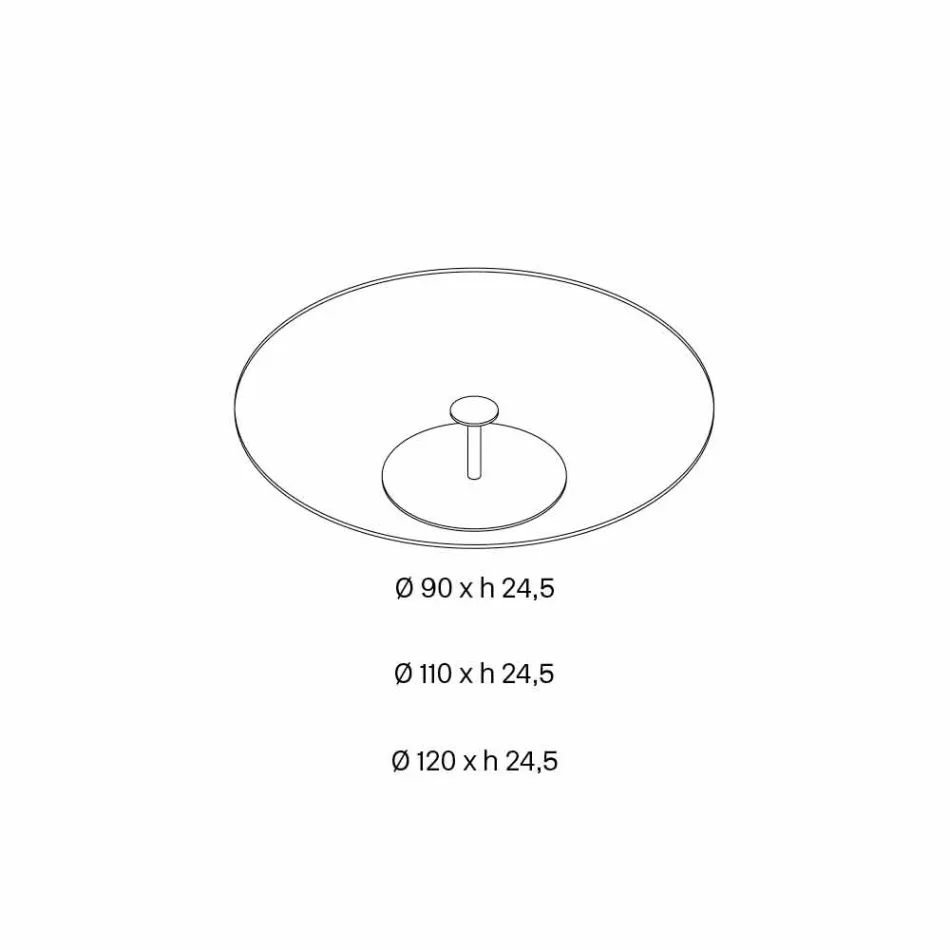 Tavolino Tondo da Salotto in Vetro Extrachiaro - Giovannino Viadurini