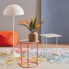 Tavolino Tondo da Salotto Moderno in Metallo Colorato Made in Italy - Raphael Viadurini