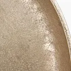 Tavolino Tondo in Alluminio Placcato e Anticato Vintage Homemotion - Smemo Viadurini