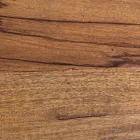 Tavolino Tondo in Legno e Acciaio Riciclati Bianco o Grigio - Genoveffa Viadurini