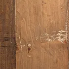 Tavolino Tondo in Legno e Acciaio Riciclati Bianco o Grigio - Genoveffa Viadurini