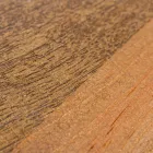 Tavolino Tondo in Legno e Acciaio Riciclati Bianco o Grigio - Genoveffa Viadurini