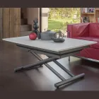 Tavolino Trasformabile con Altezza Regolabile fino a 82 cm Made in Italy - Rotella Viadurini