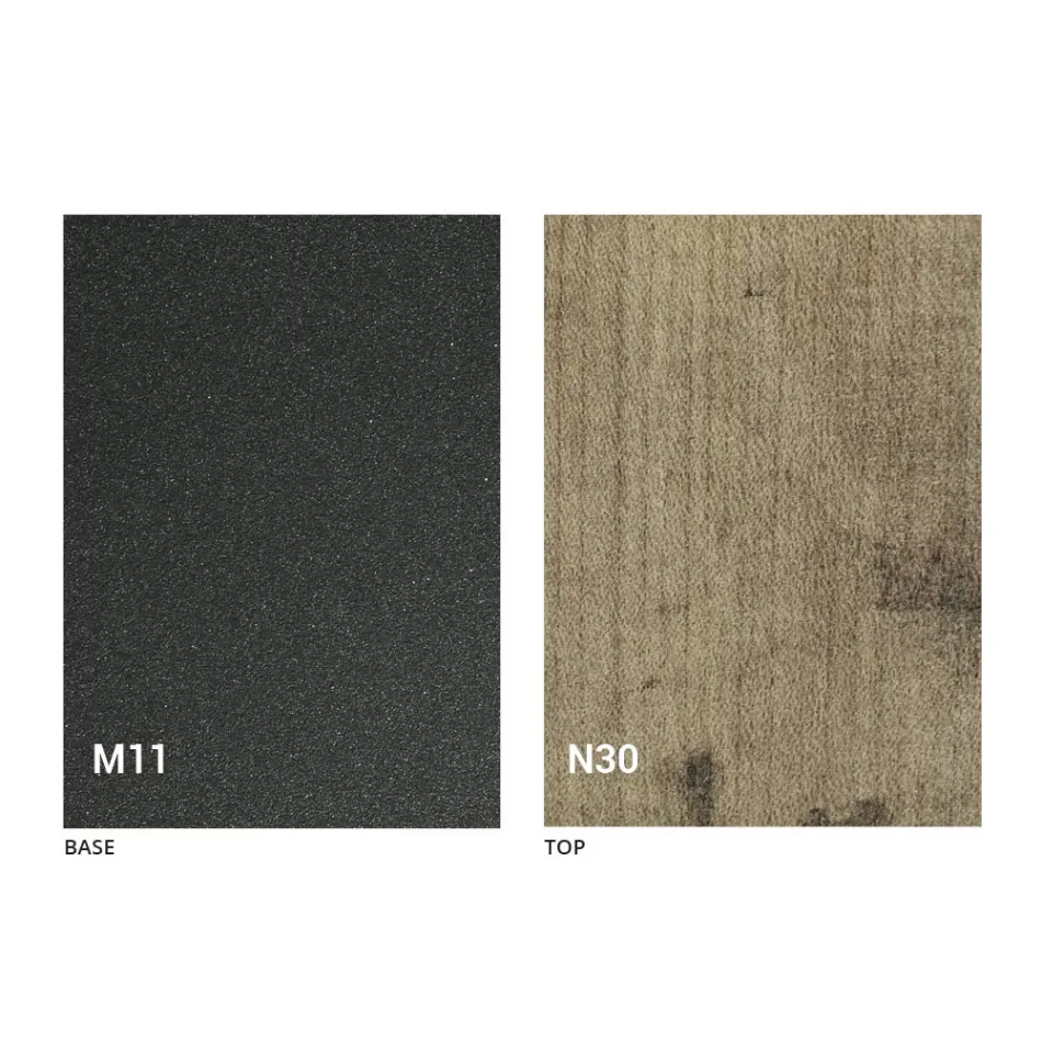 Tavolino Trasformabile con Piano in Legno e Base Metallo Made in Italy - Pesco Viadurini