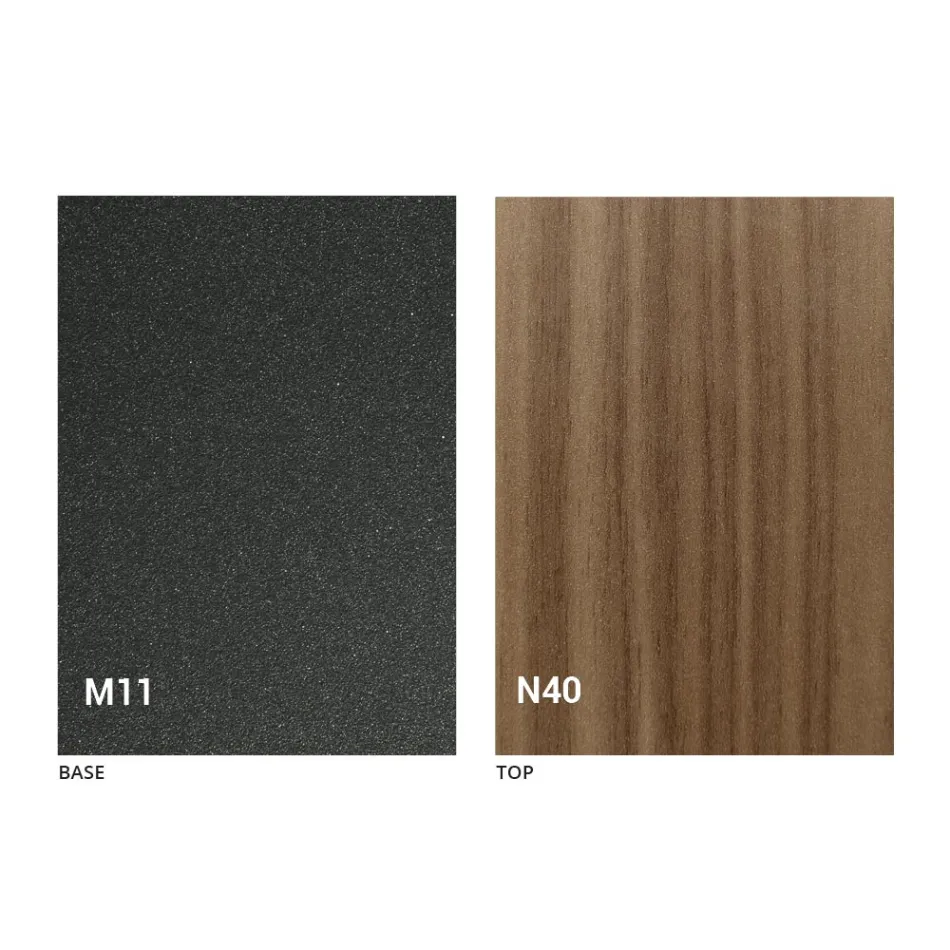 Tavolino Trasformabile con Piano in Legno e Base Metallo Made in Italy - Pesco Viadurini