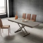 Tavolino Trasformabile da Salotto in Fenix e Metallo Made in Italy - Chiano Viadurini