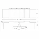 Tavolino Trasformabile di Design in Legno e Metallo Nero Made in Italy - Niverio Viadurini