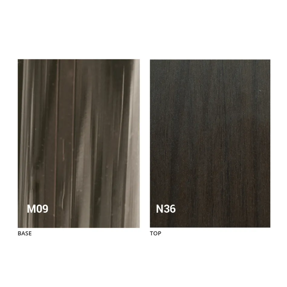 Tavolino Trasformabile di Design in Legno e Metallo Nero Made in Italy - Niverio Viadurini