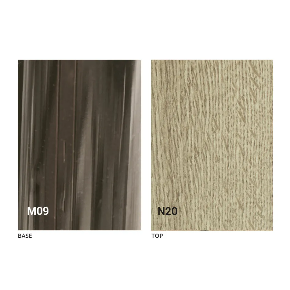 Tavolino Trasformabile di Design in Legno e Metallo Nero Made in Italy - Niverio Viadurini