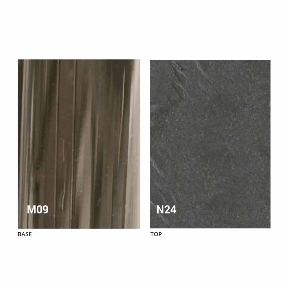 Tavolino Trasformabile di Design in Legno e Metallo Nero Made in Italy - Niverio Viadurini