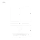 Tavolino Trasformabile in Metallo e Ceramica Design Made in Italy - Saturn Viadurini