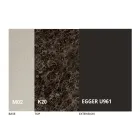 Tavolino Trasformabile in Metallo e Ceramica Design Made in Italy - Saturn Viadurini