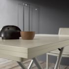 Tavolino Trasformabile in Metallo e Ceramica Design Made in Italy - Saturn Viadurini
