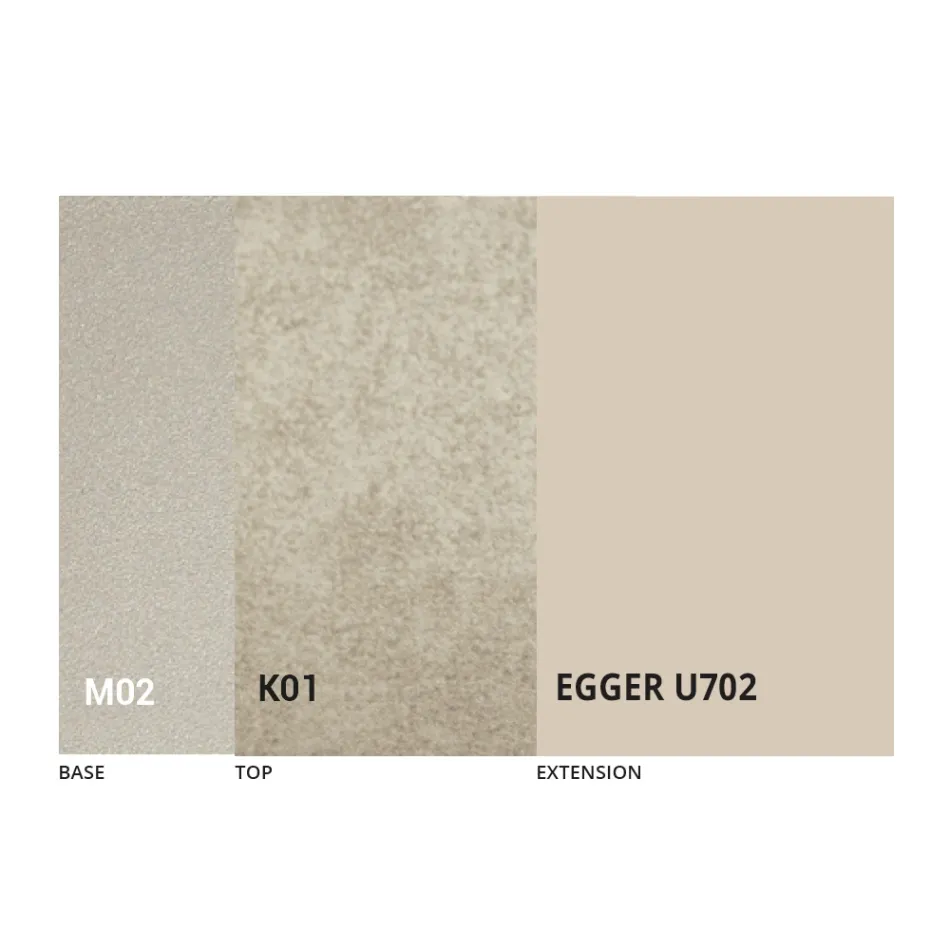 Tavolino Trasformabile in Metallo e Ceramica Design Made in Italy - Saturn Viadurini