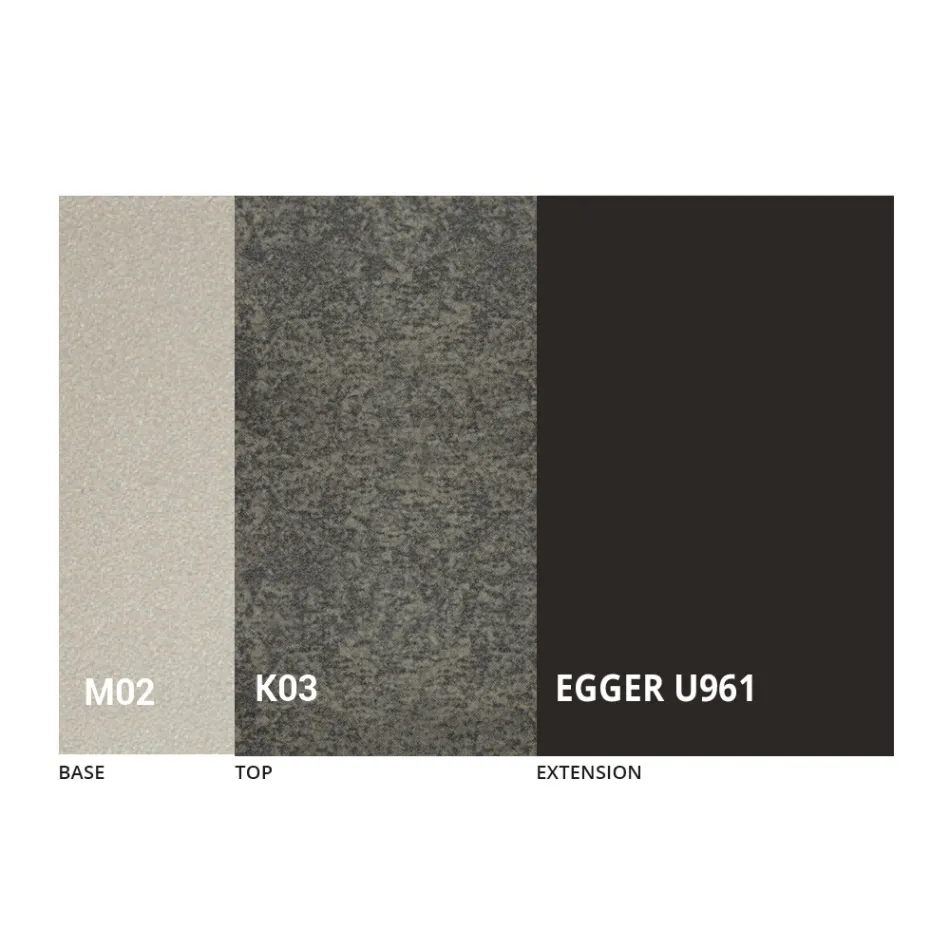 Tavolino Trasformabile in Metallo e Ceramica Design Made in Italy - Saturn Viadurini