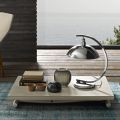 Tavolino Trasformabile in Metallo e Ceramica Design Made in Italy - Saturn