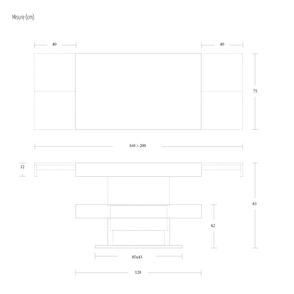 Tavolino Trasformabile in Tavolo da Pranzo in Legno Made in Italy - Polar Viadurini