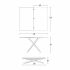 Tavolino Trasformabile in Tavolo da Pranzo Piano in Legno e Base Metallo - Pesco Viadurini