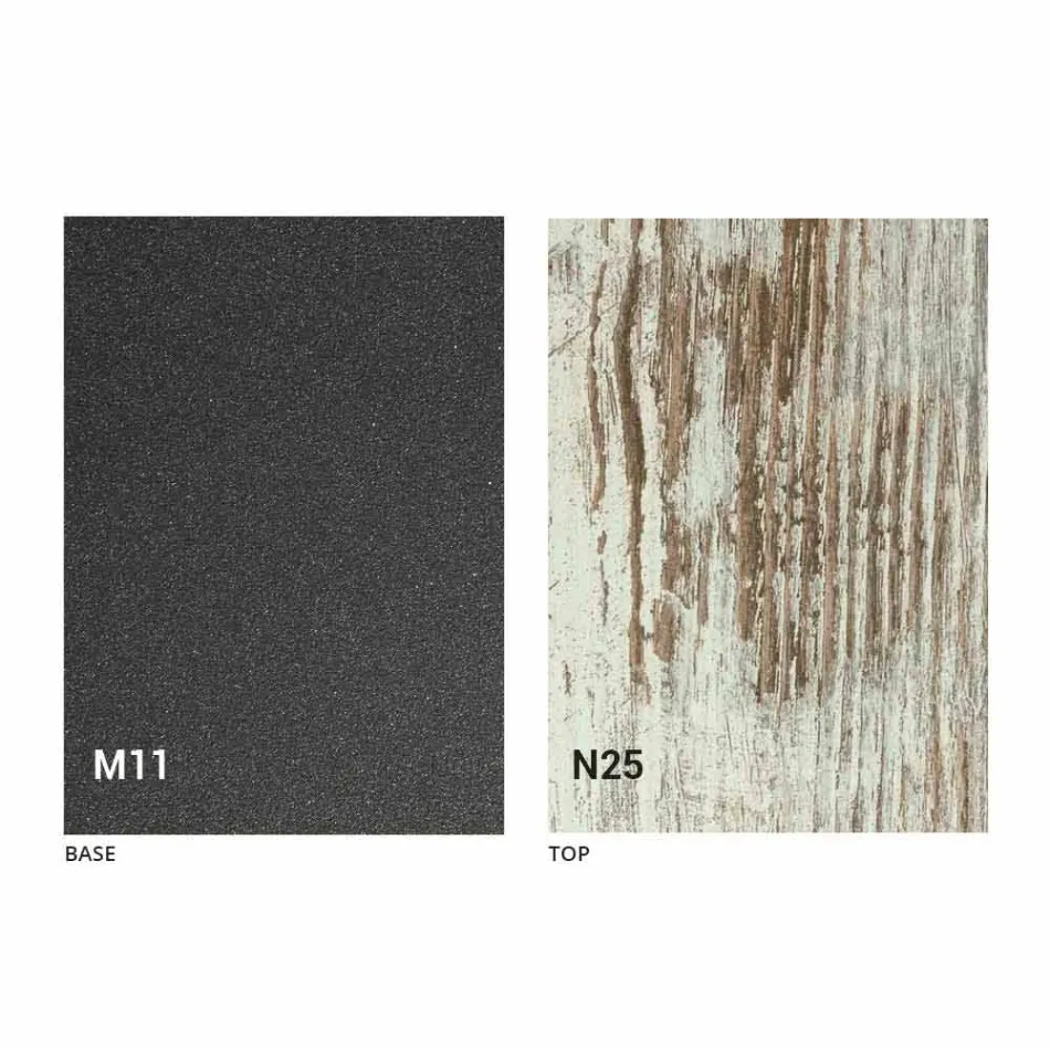 Tavolino Trasformabile in Tavolo da Pranzo Piano in Legno e Base Metallo - Pesco Viadurini