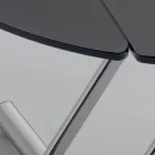 Tavolino Trasformabile in Tavolo da Pranzo Tondo Metallo e Vetro - Giordana Viadurini