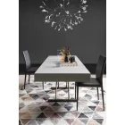 Tavolino Trasformabile Moderno con Piano Effetto Malta Made in Italy - Patroclo Viadurini