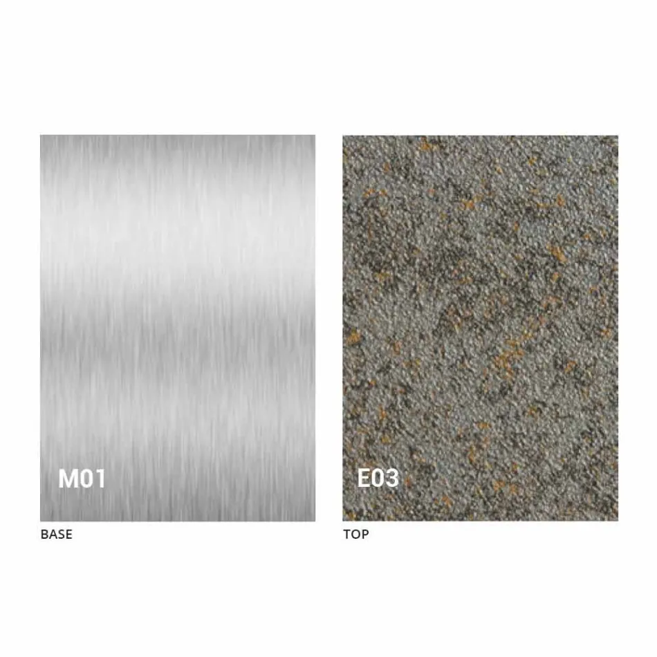 Tavolino Trasformabile Moderno con Piano Effetto Malta Made in Italy - Salomon Viadurini