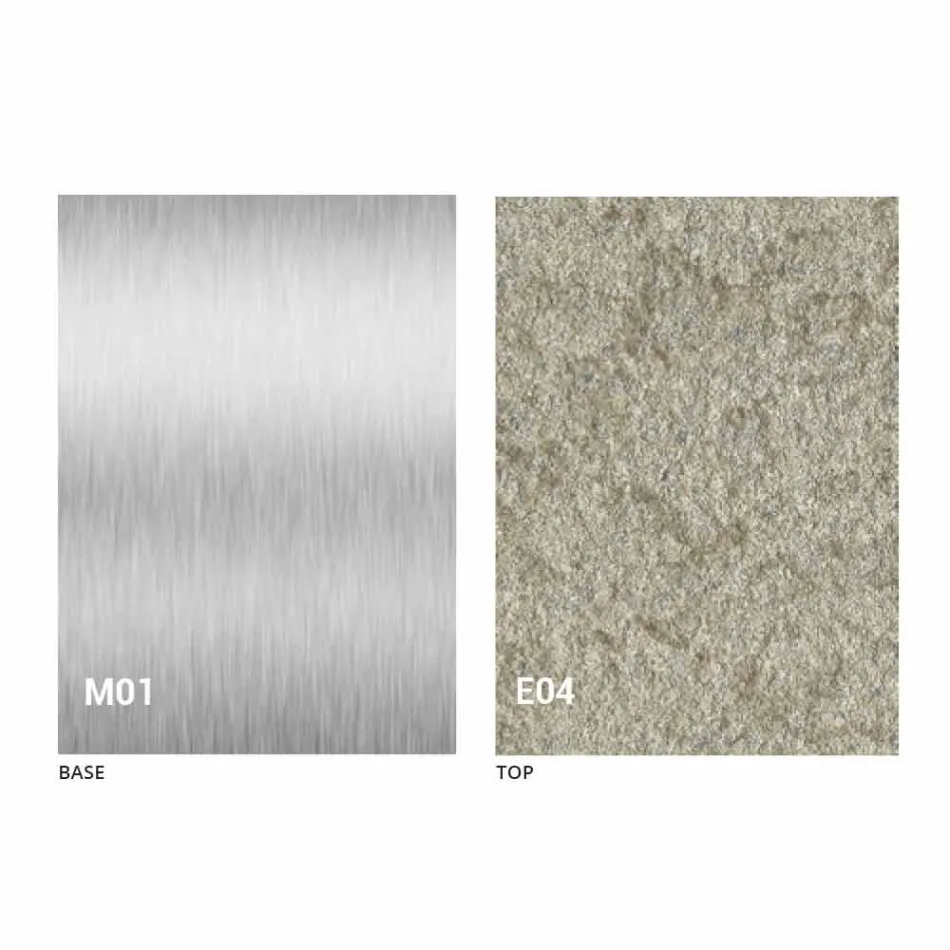 Tavolino Trasformabile Moderno con Piano Effetto Malta Made in Italy - Salomon Viadurini