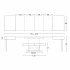 Tavolino Trasformabile Moderno con Piano Effetto Malta Made in Italy - Salomon Viadurini