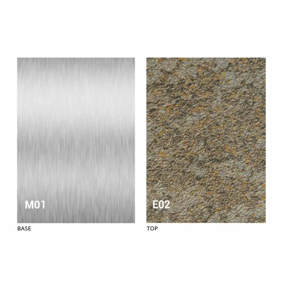 Tavolino Trasformabile Moderno con Piano Effetto Malta Made in Italy - Salomon Viadurini