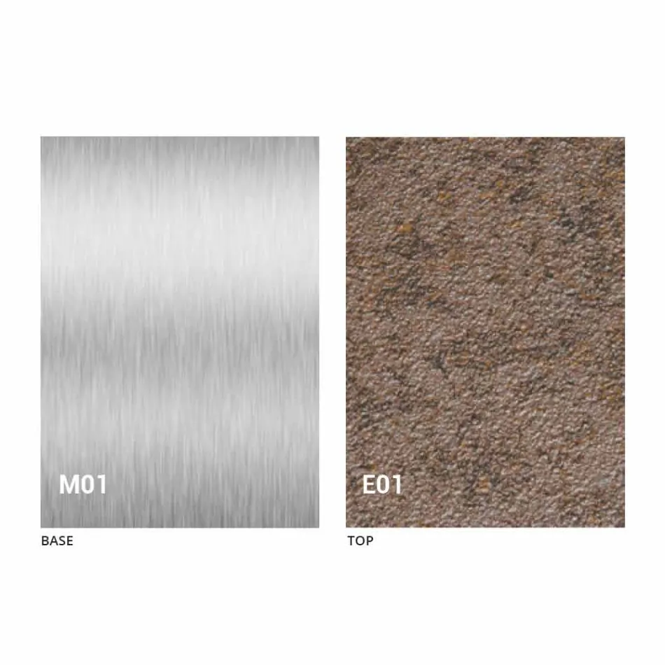 Tavolino Trasformabile Moderno con Piano Effetto Malta Made in Italy - Salomon Viadurini