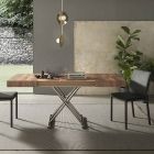 Tavolino Trasformabile Moderno in Legno e Metallo, Made in Italy - Spirit Viadurini